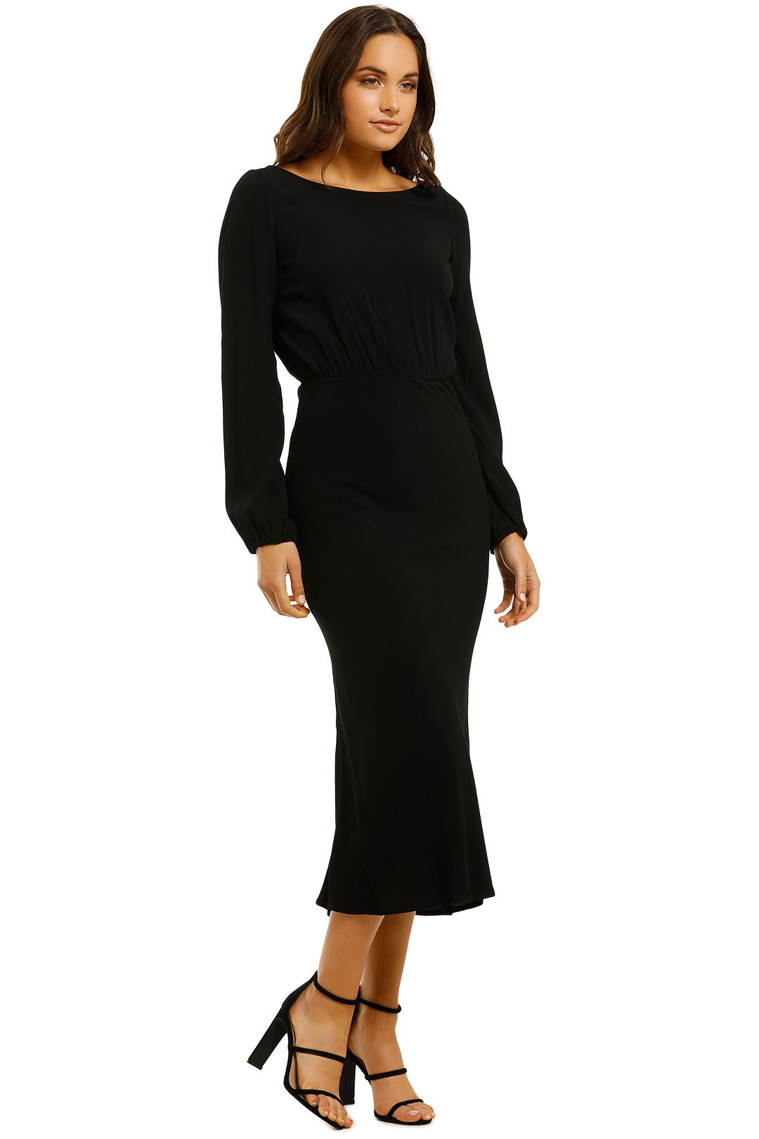 Flynn-Skye-Mabel-Midi-Dress-Black-Side