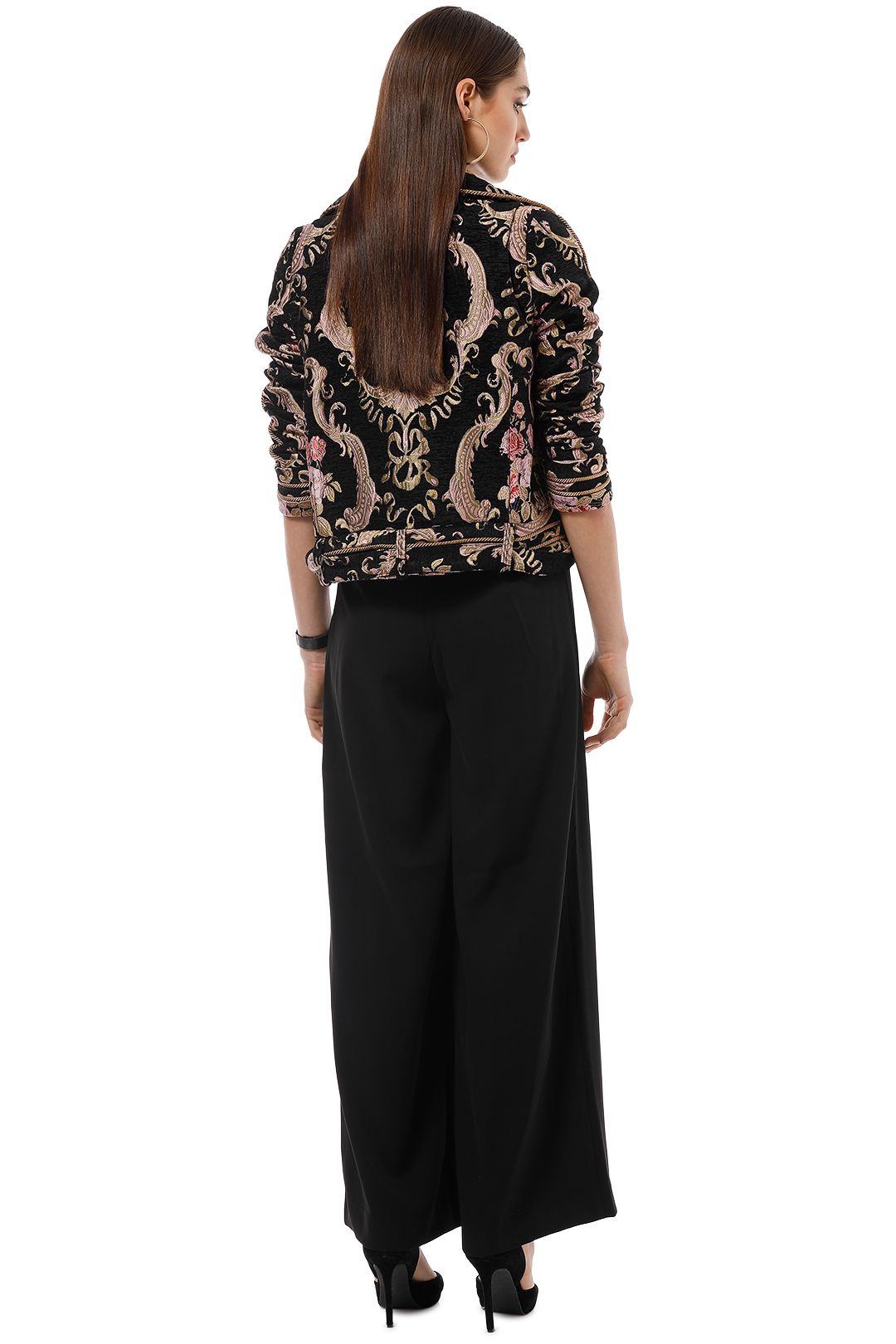 For Love & Lemons - Brocade Moto Jacket - Back - Back