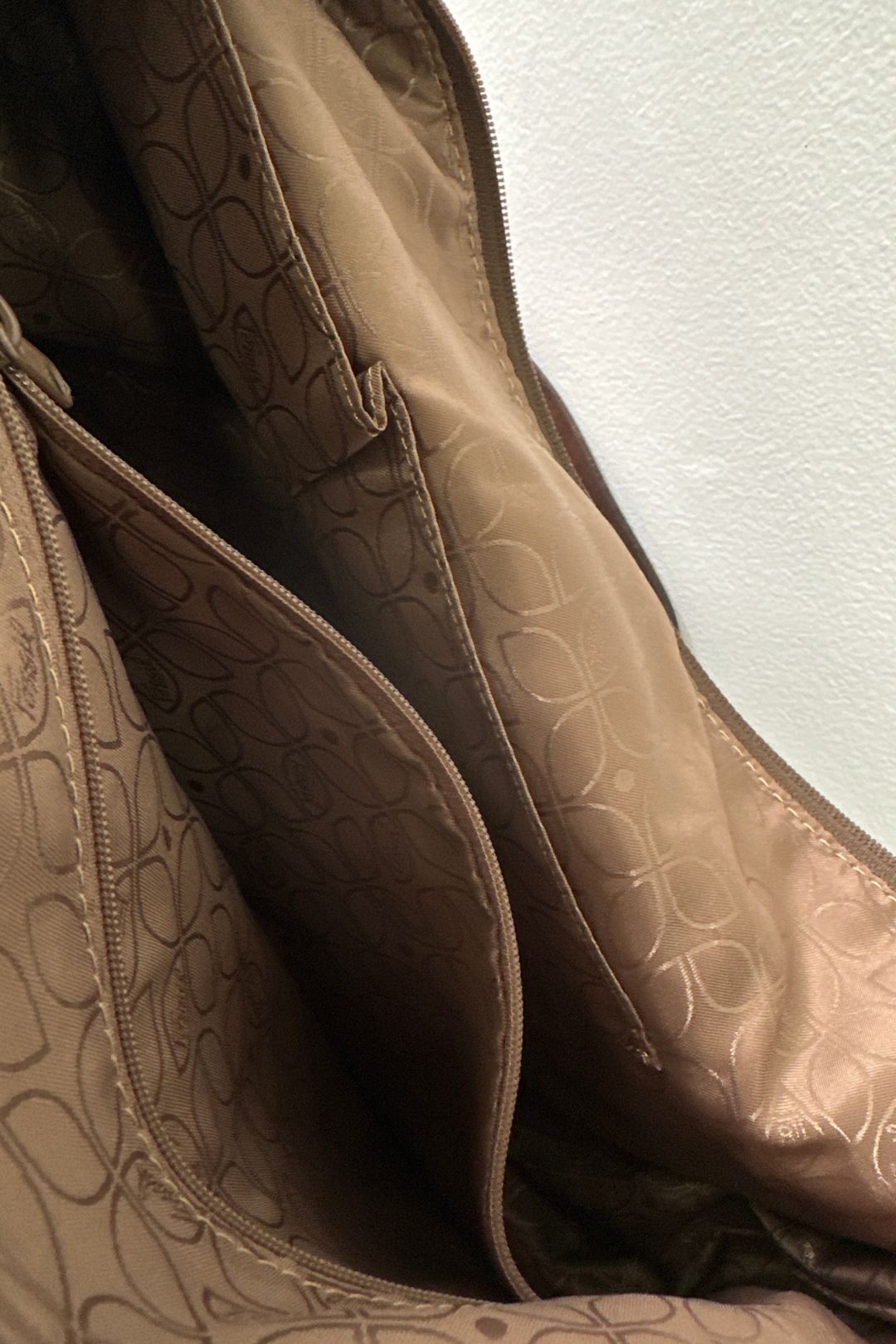 Fossil -  Metallic Bronze Leather Tote Bag
