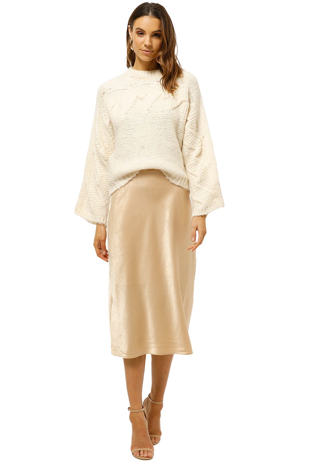 Friend-of-Audrey-Paige-Bias-Midi-Skirt-Champagne-Front
