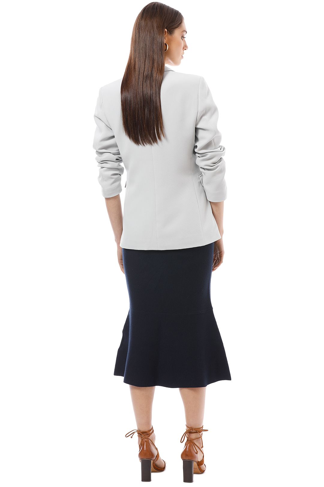 Friend of Audrey - Alma Fitted Blazer - Blue - Back
