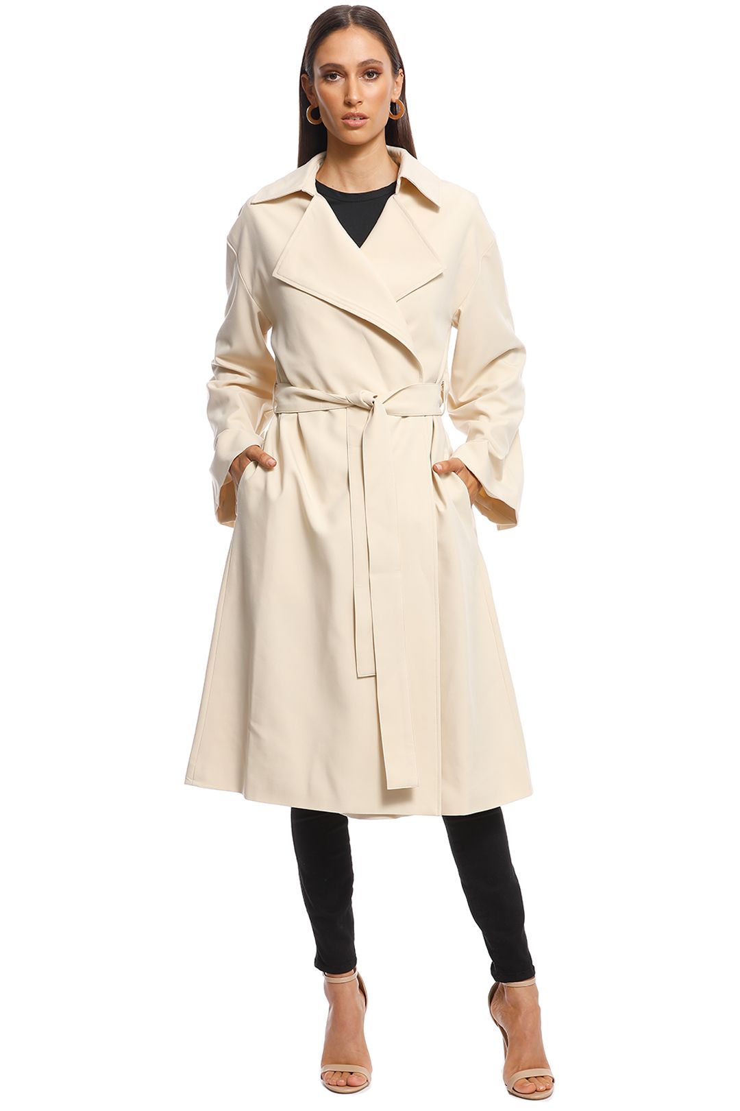 Friend of Audrey - Emerson Oversized Trench Coat - Sand - Front
