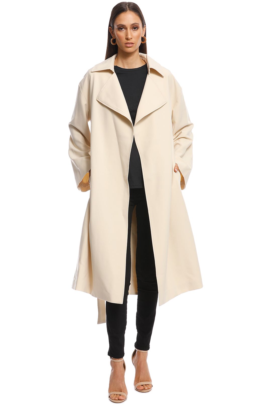 Friend of Audrey - Emerson Oversized Trench Coat - Sand - Front B
