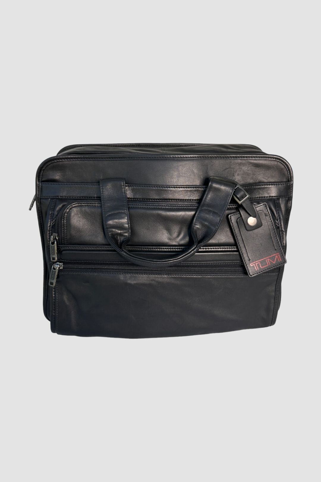 Tumi Full Leather Briefcase/Travel Bag in Black