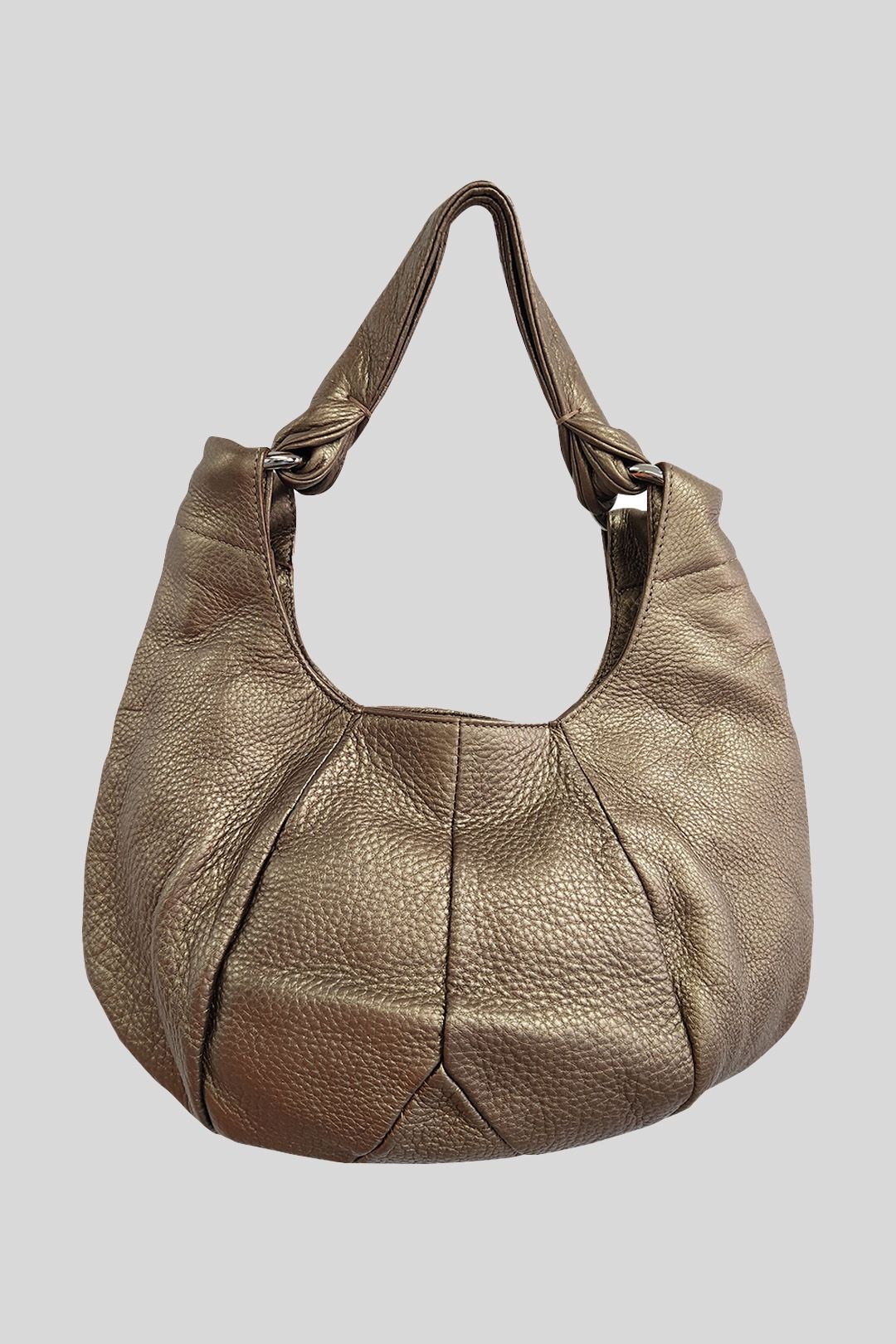 Furla - Bronze Leather Hobo Shoulder Bag