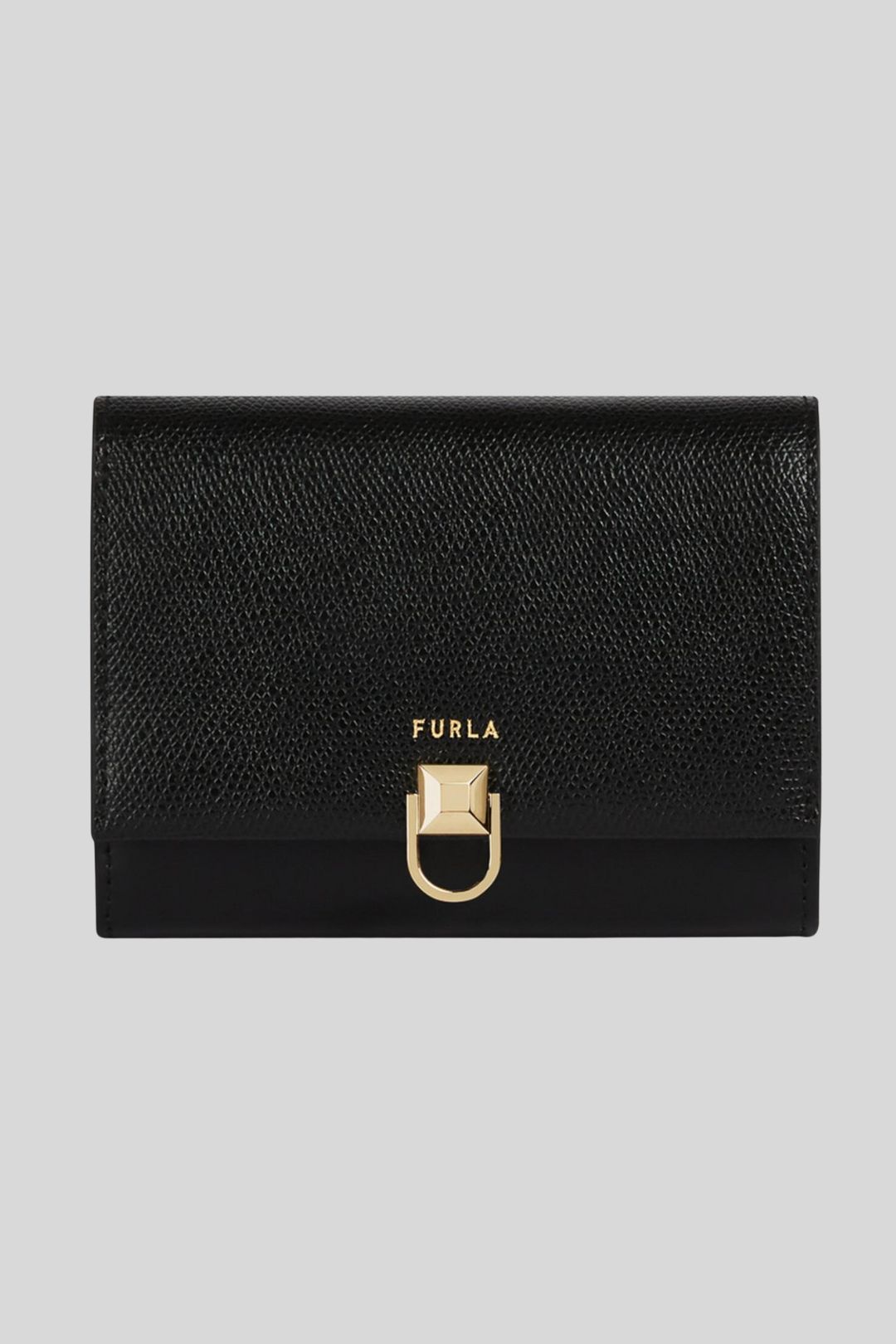 Furla Miss Mimi Leather Compact Wallet in Black