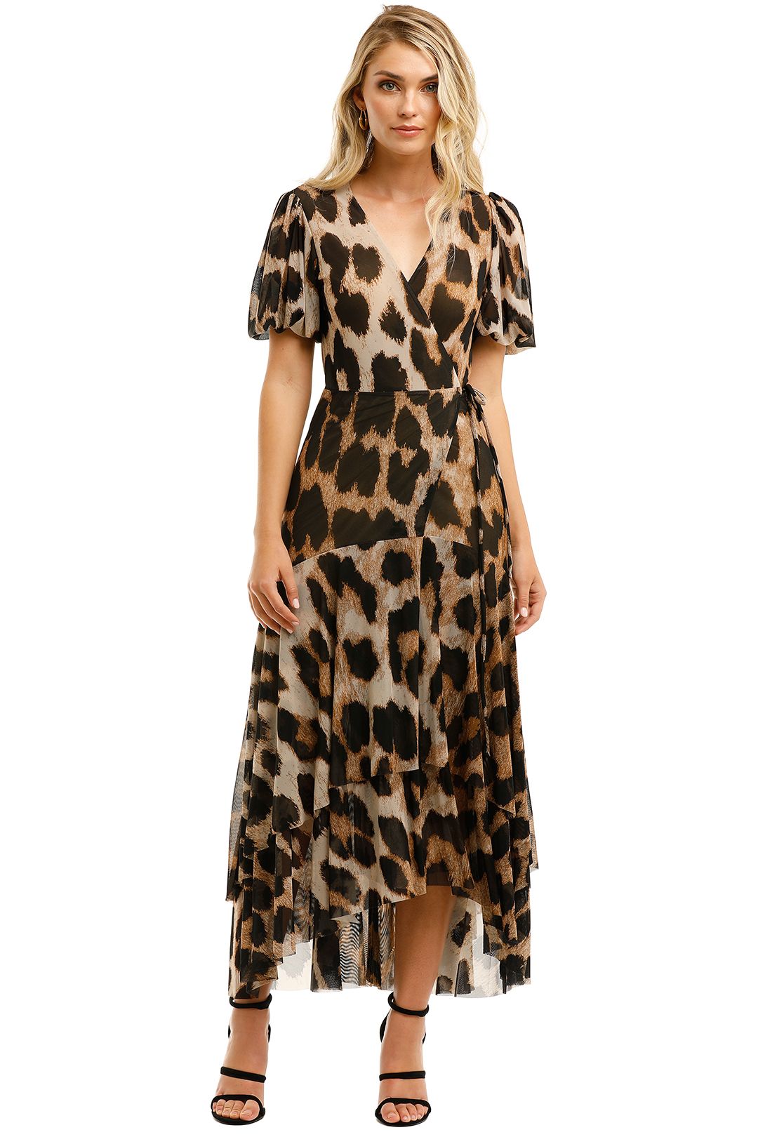 Ganni-Leo-Sleeves-Maxi-Dress-Leopard-Front