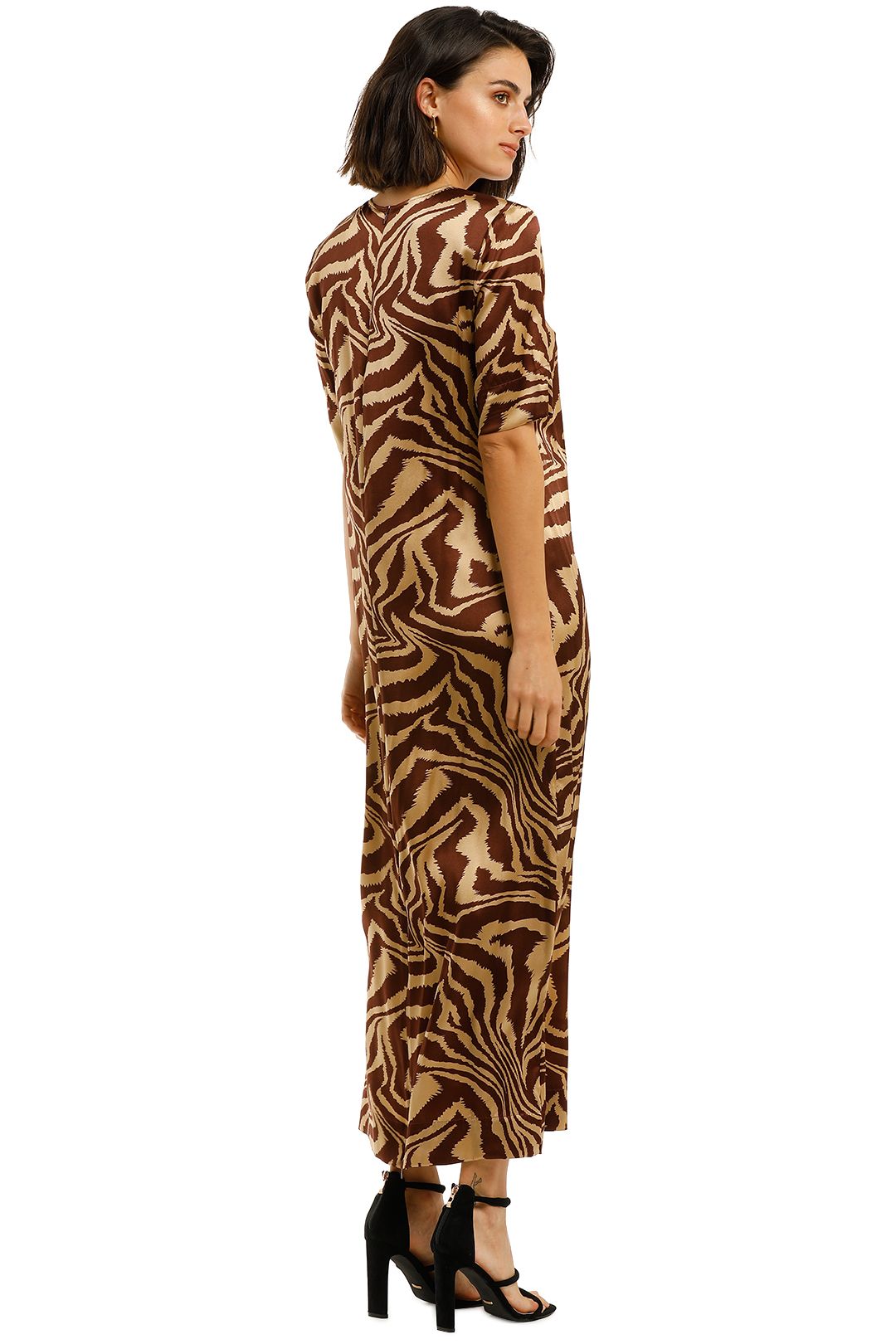 Ganni-Silk-Printed-Long-Dress-Tannin-BAck