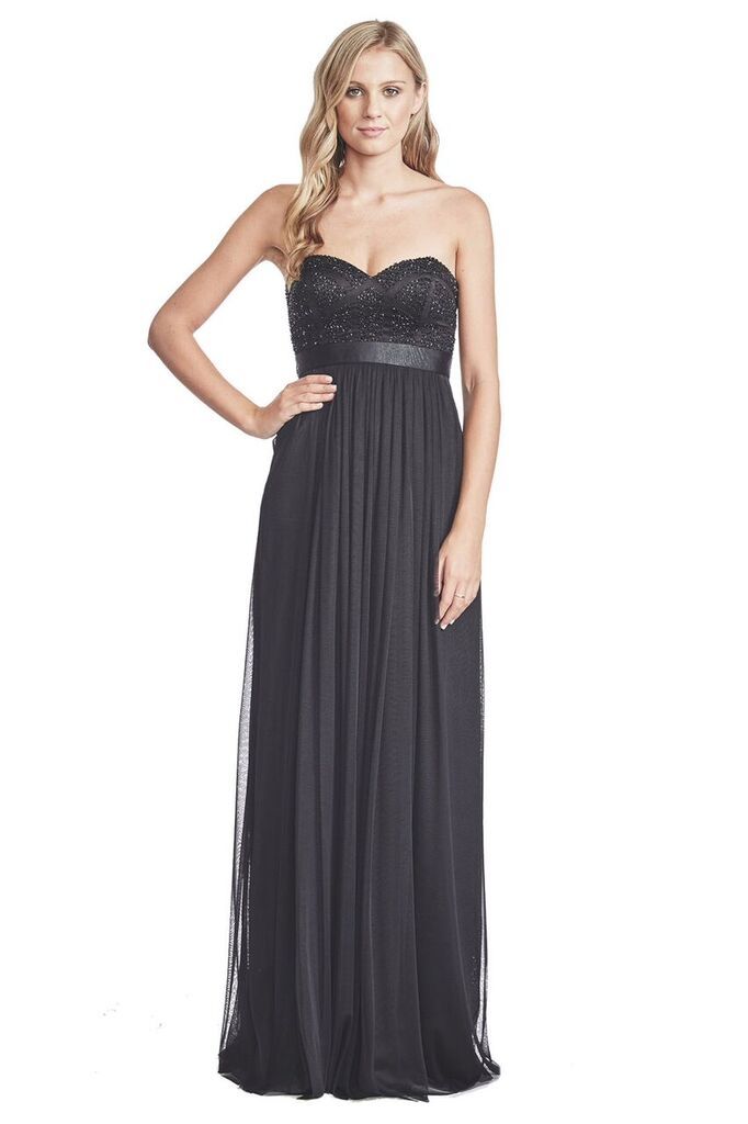 George - Pixel Gown - Black - Front