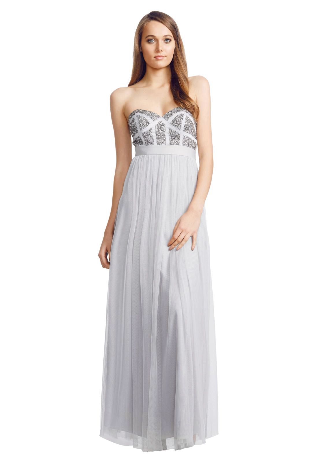 George - Pixel Gown - Silver - Front