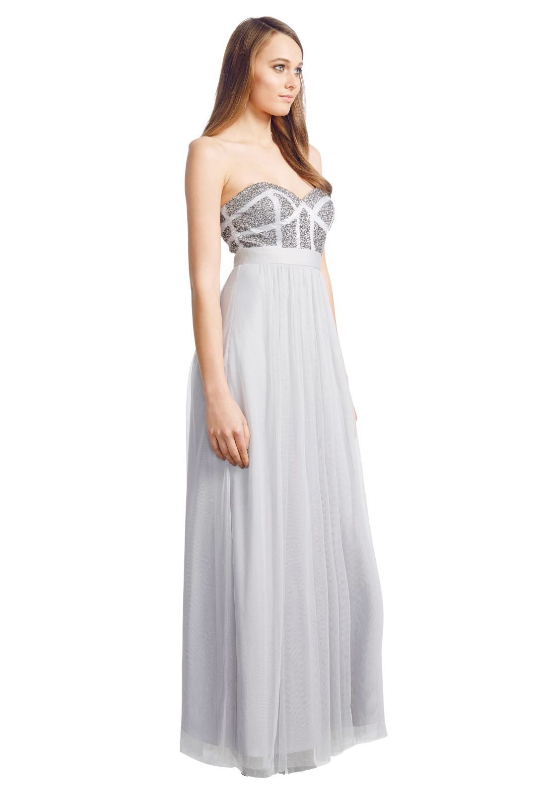 George - Pixel Gown - Silver - Side