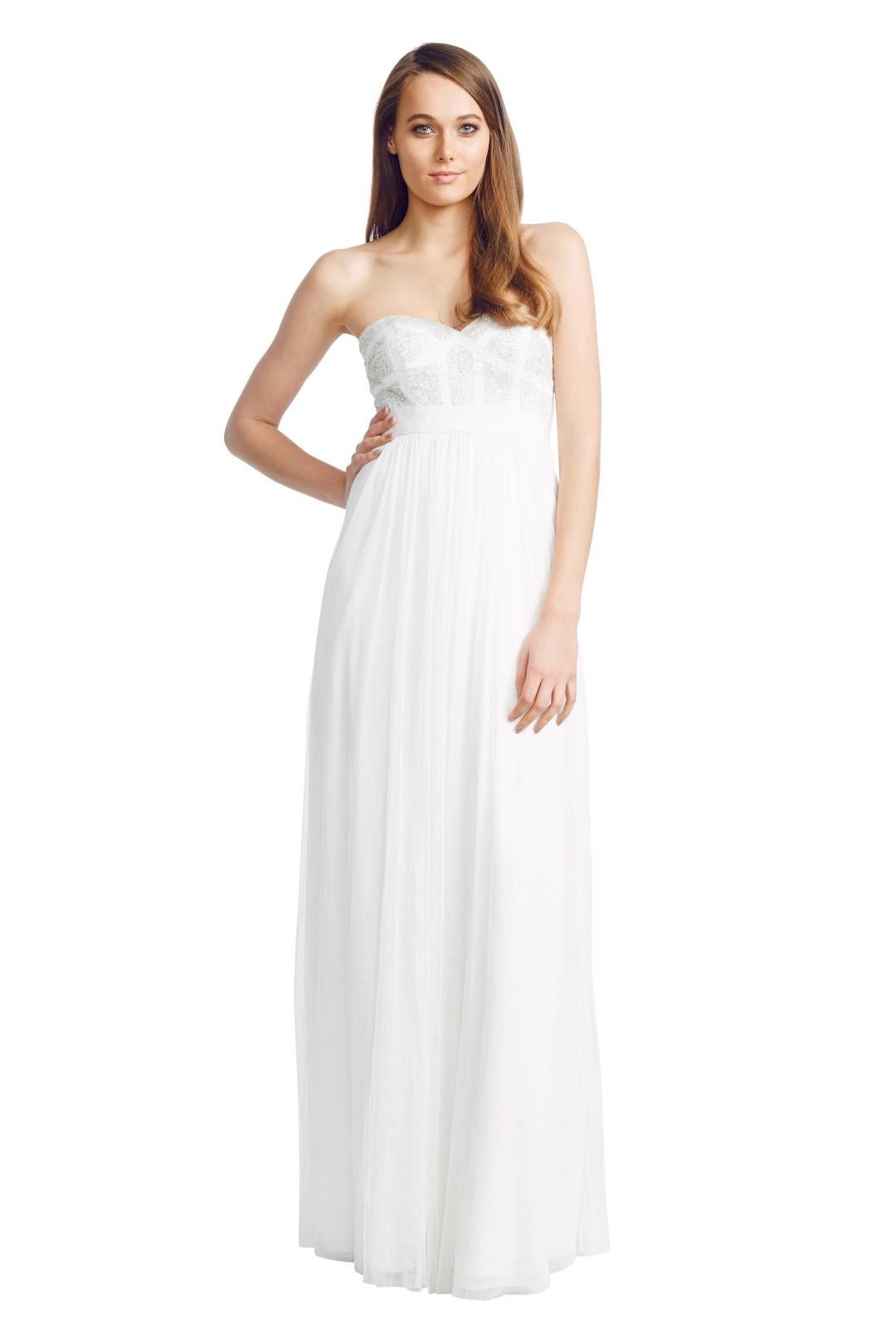 George - Pixel Gown - White - Front