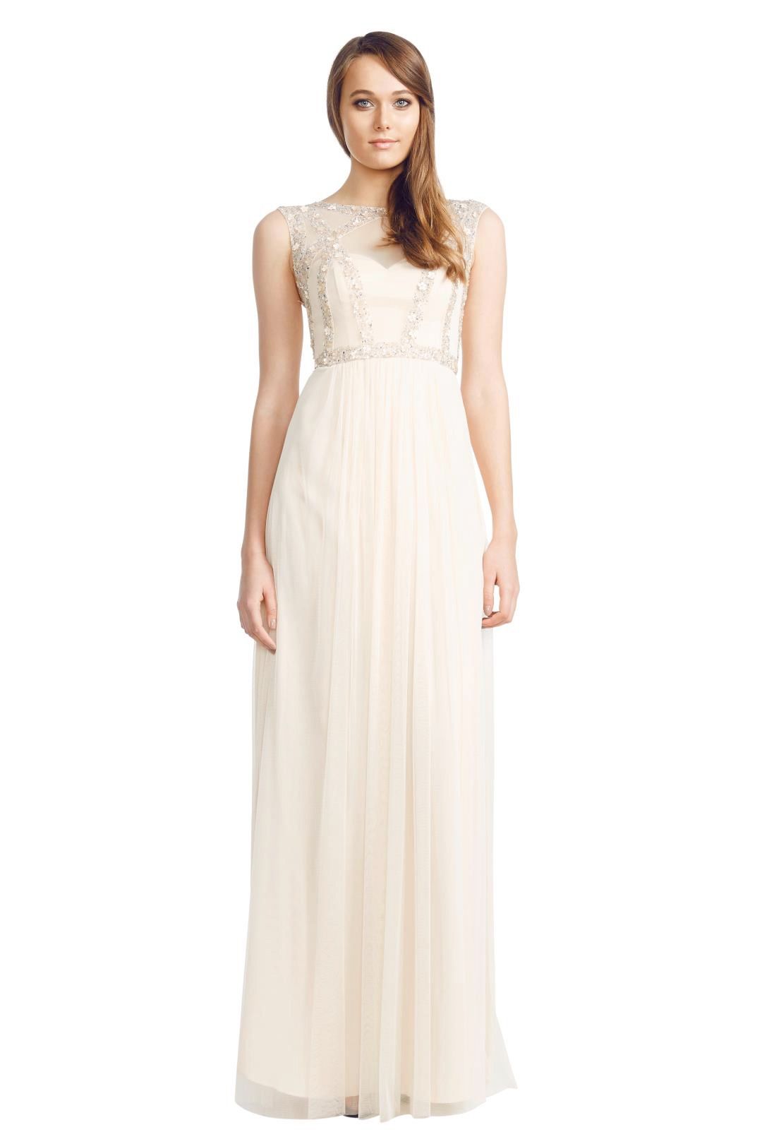 George - Rachida Gown - Cream - Front