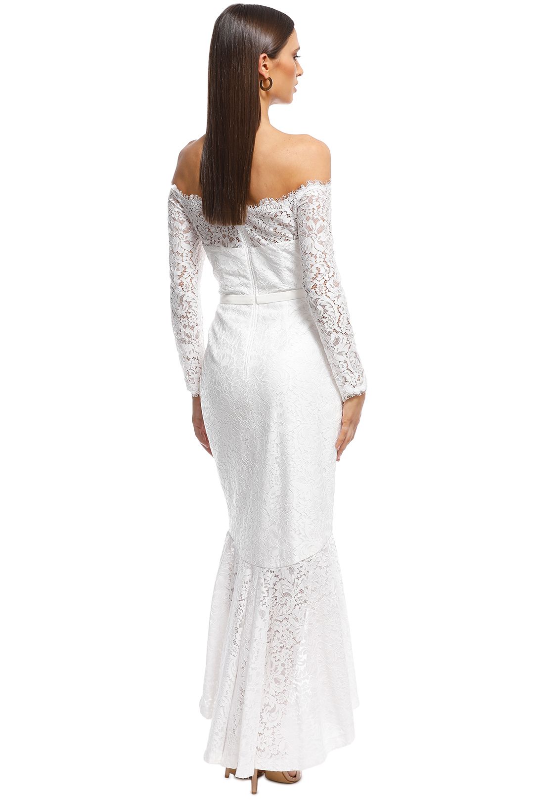 George - Sofia Mermaid Hem - White - Back