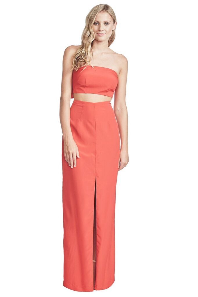 George - Zara Gown - Coral - Front