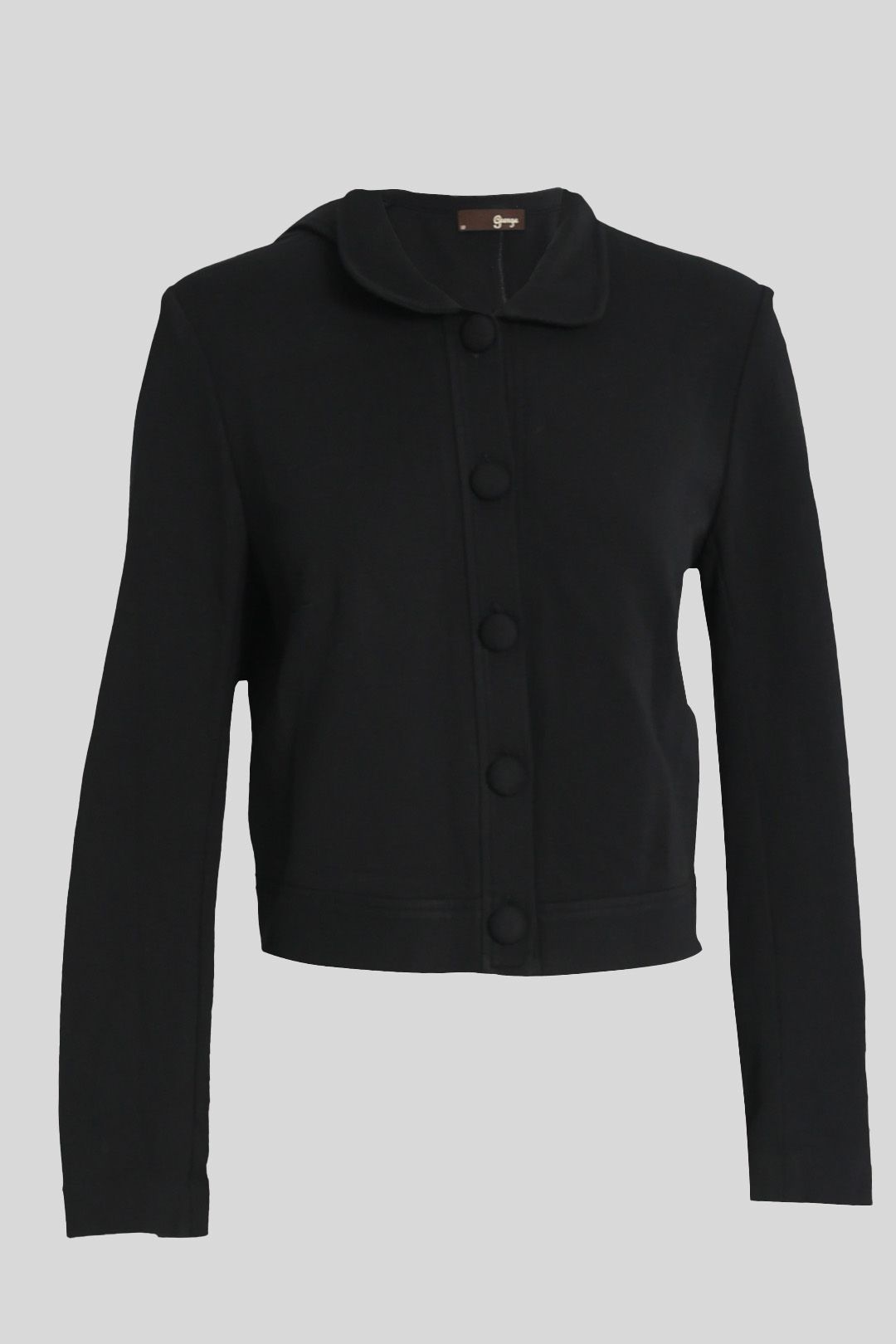 George Black Jacket With Covered Buttons