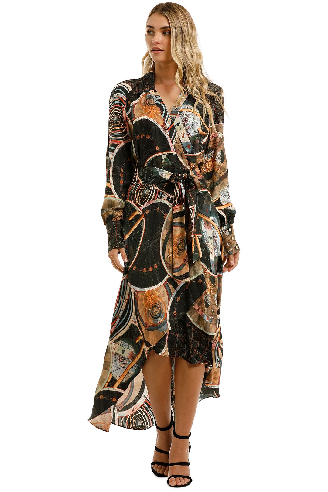 Ginger-and-Smart-Astrology-Wrap-Dress-Black-Front