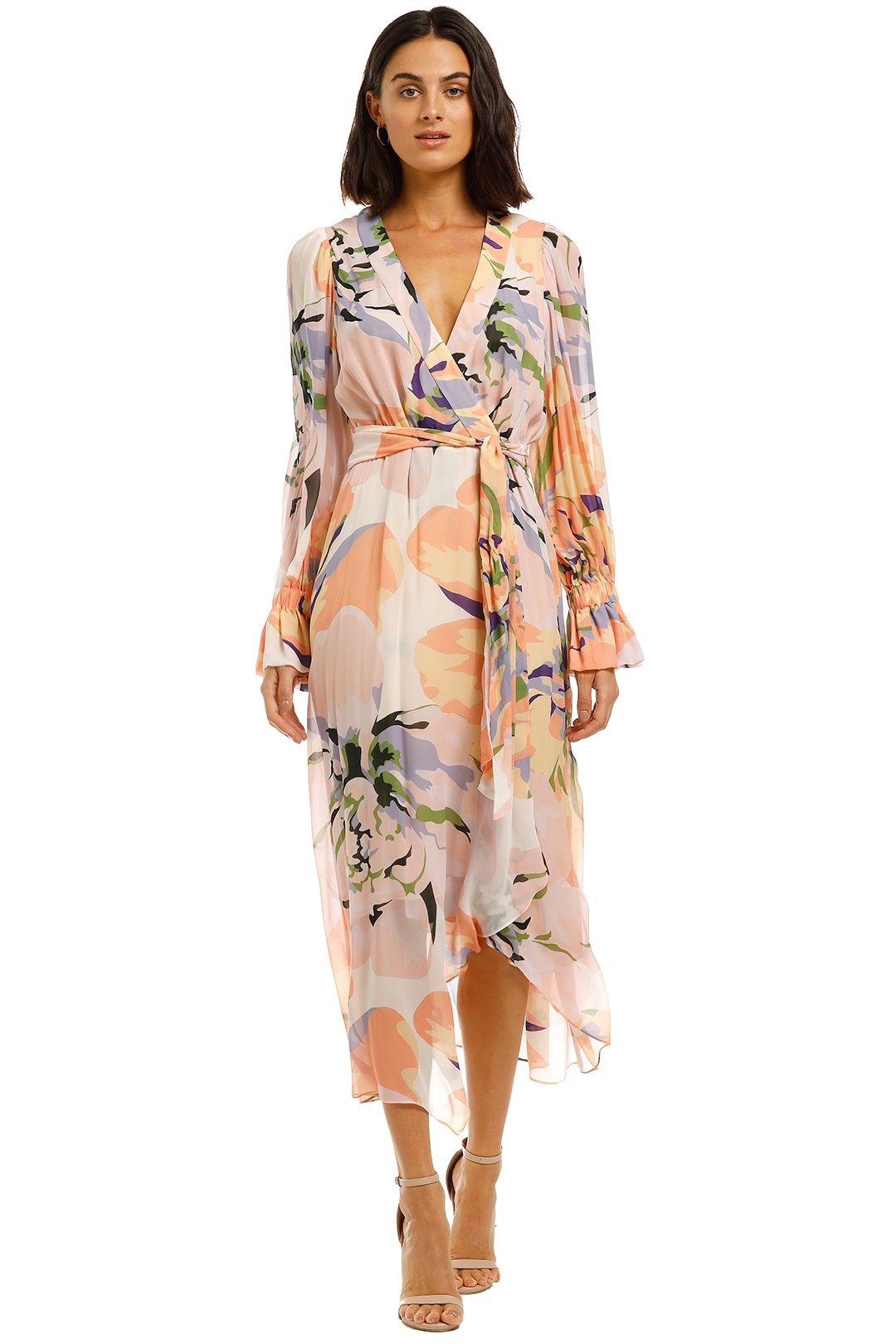 Ginger-and-Smart-Delirium-Wrap-Dress-Lilac-Front