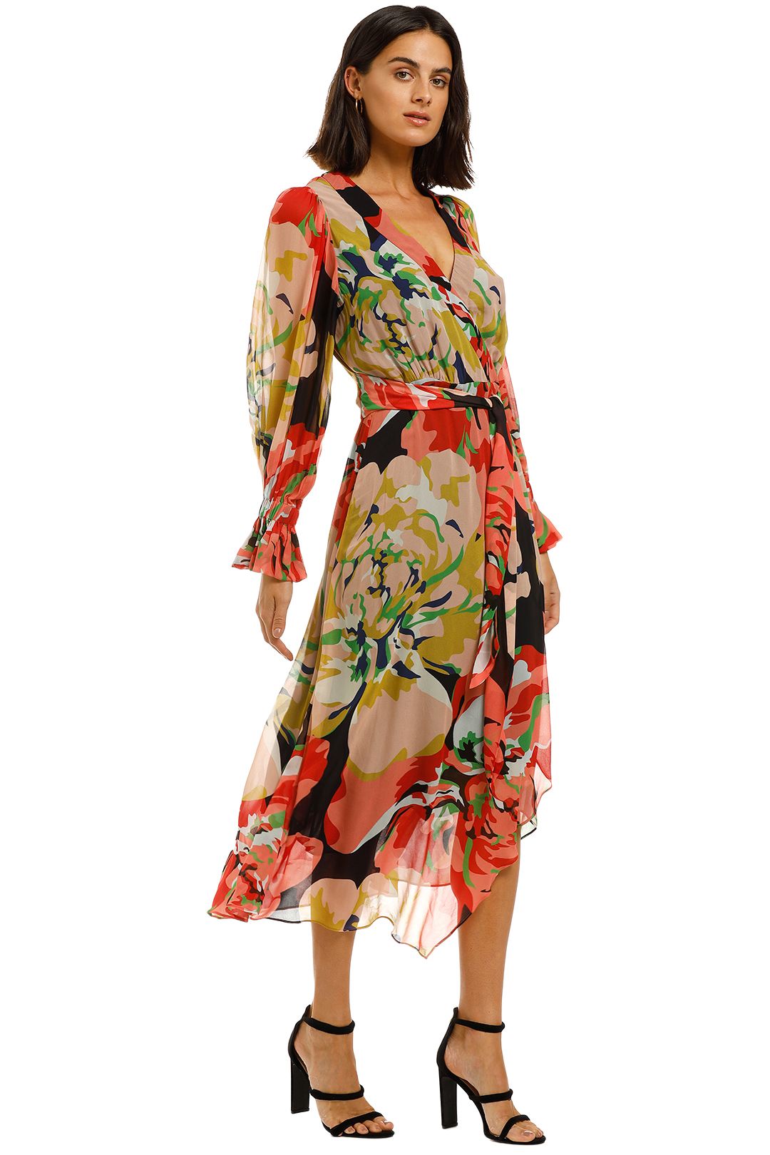 Ginger-and-Smart-Delirium-Wrap-Dress-Red-Side