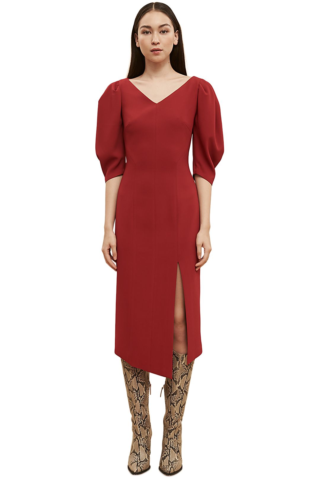Ginger-and-Smart-Equinox-Dress-Scarlet-Red-Front