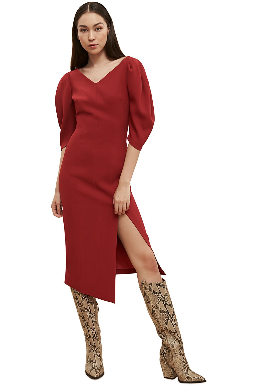 Ginger-and-Smart-Equinox-Dress-Scarlet-Red-Side