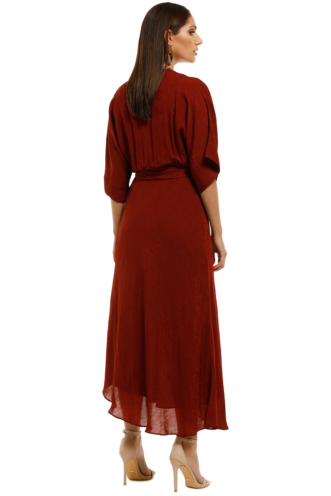 Ginger-and-Smart-Panacea-Wrap-Dress-Rust-Back
