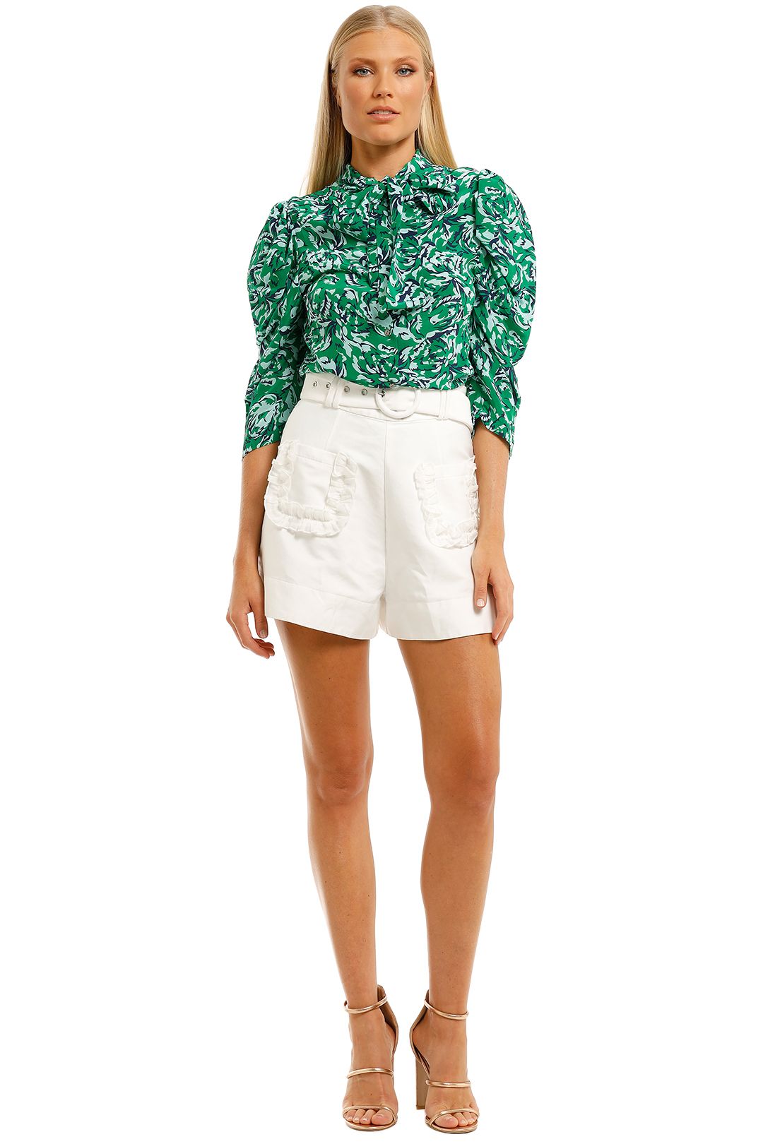 Ginger-and-Smart-Regenerate-Blouse-Green-Floral-Front