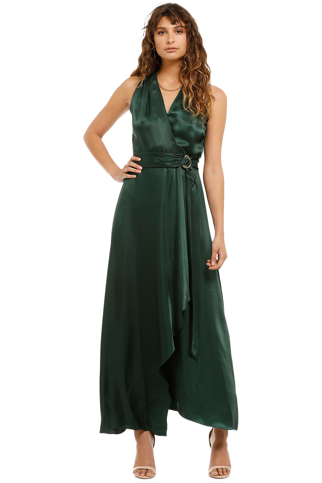 Ginger-And-Smart-Sonorous-Wrap-Dress-Forest-Front