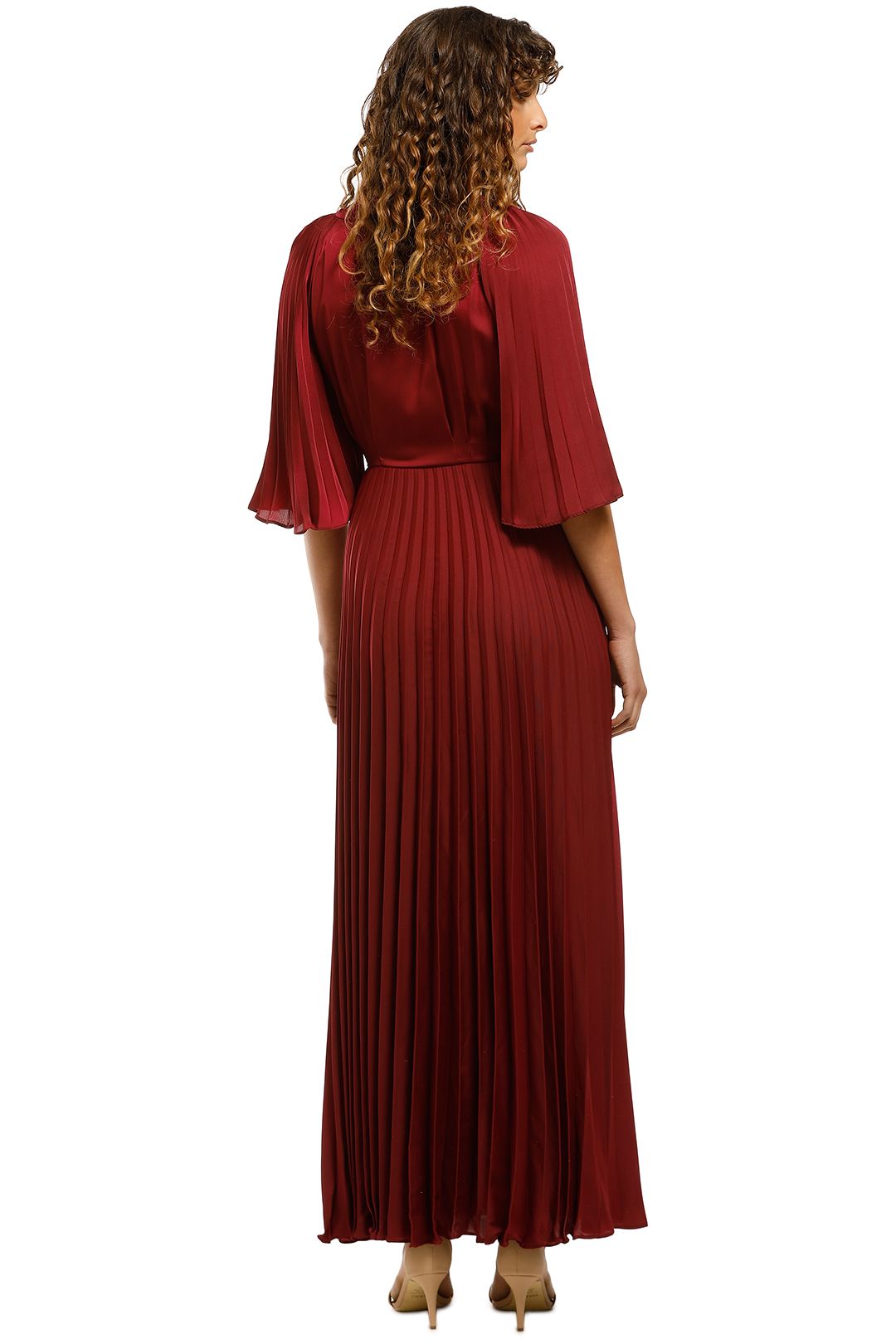 Ginger-and-Smart-Tempera-Wrap-Gown-Burgundy-Back