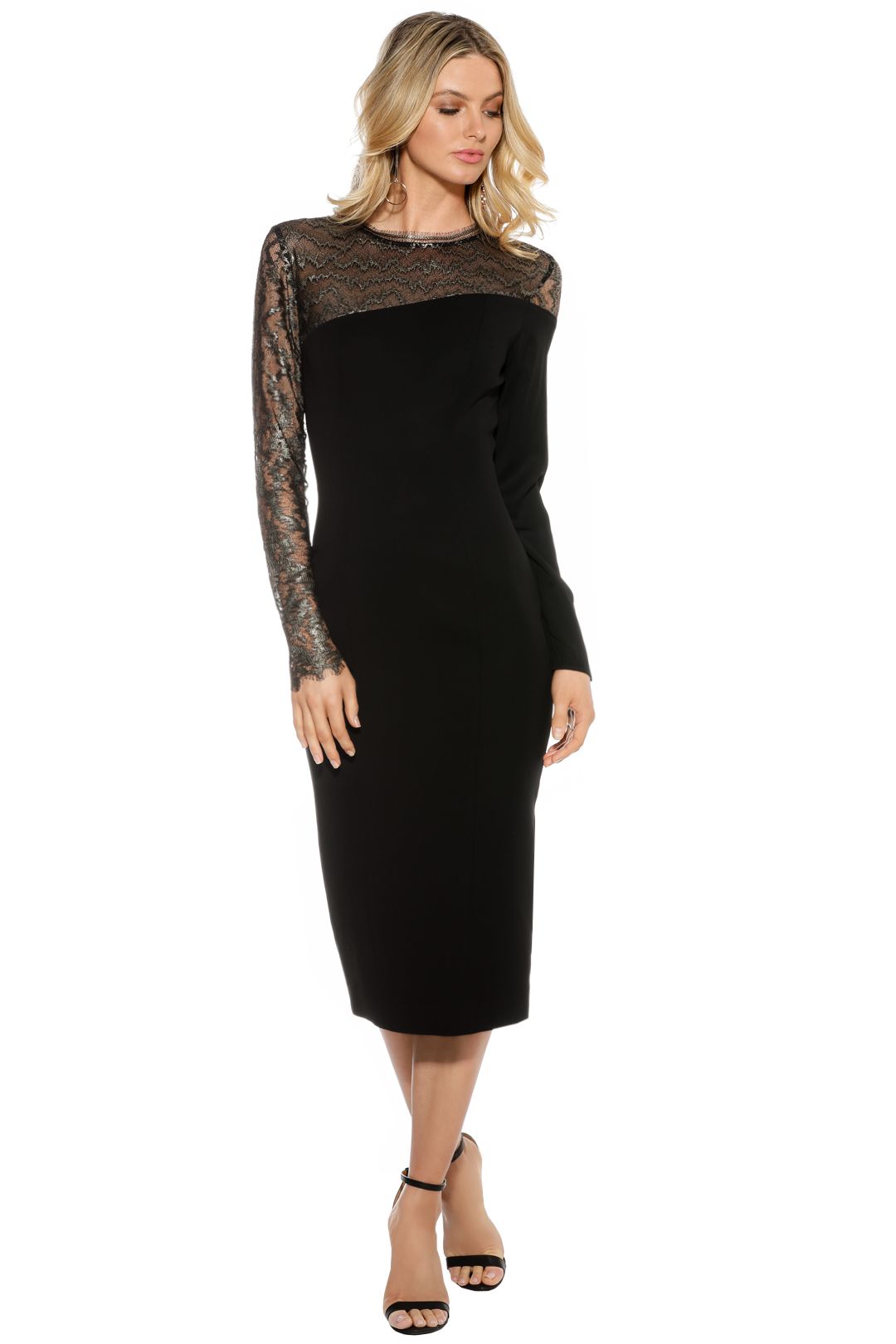 Ginger & Smart - Lace Sleeve Dress - Front