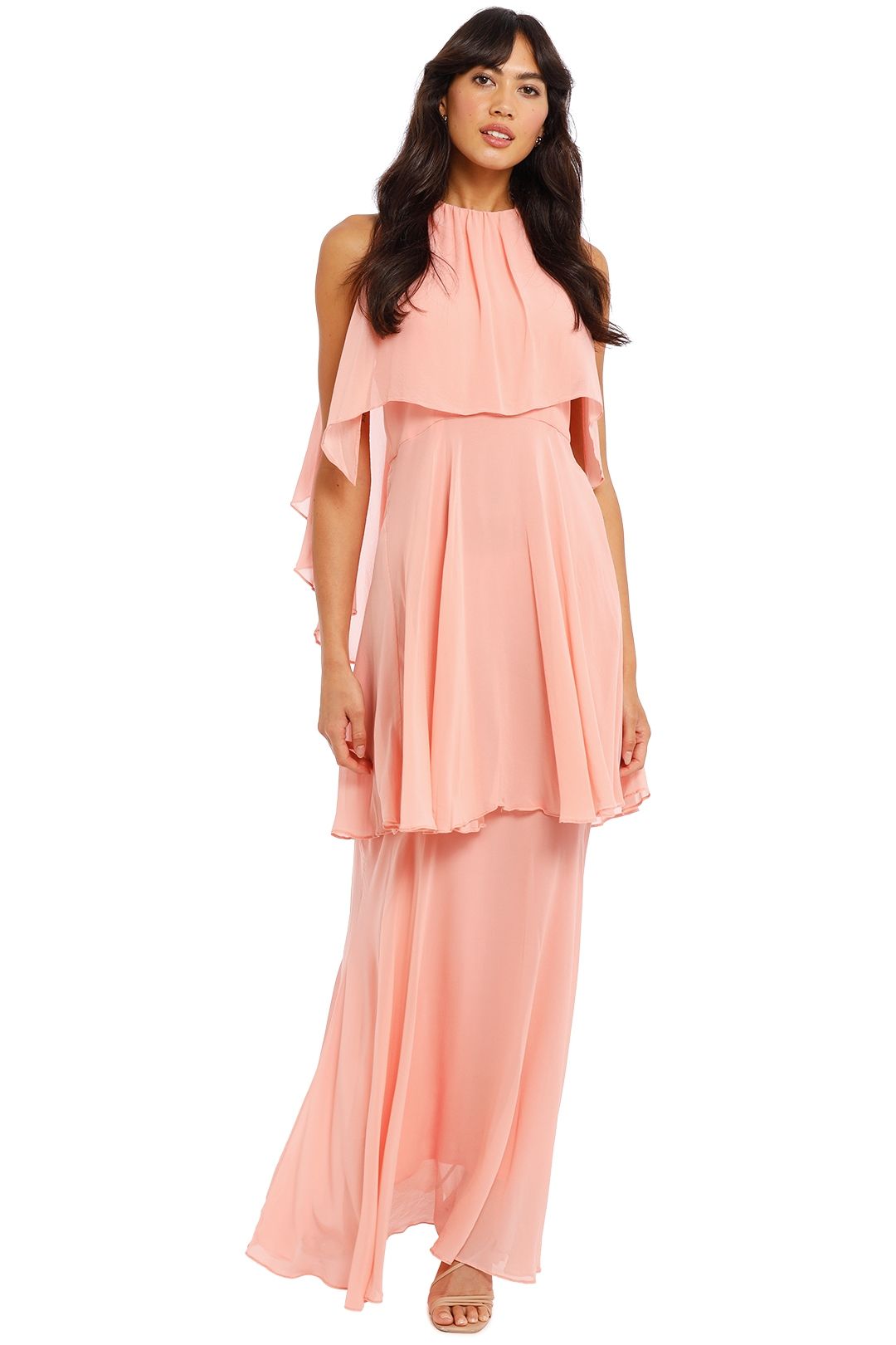 Ginger and Smart Dream Gown Sherbert Pink Tiered Skirt