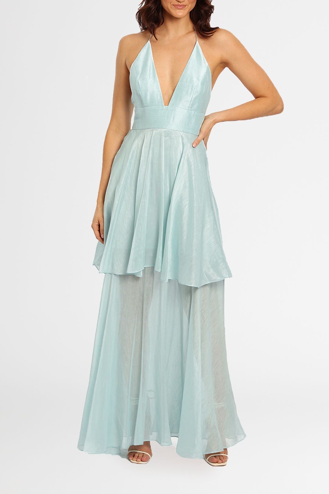 Eminence Gown in Pine by Ginger & Smart for Rent | GlamCorner