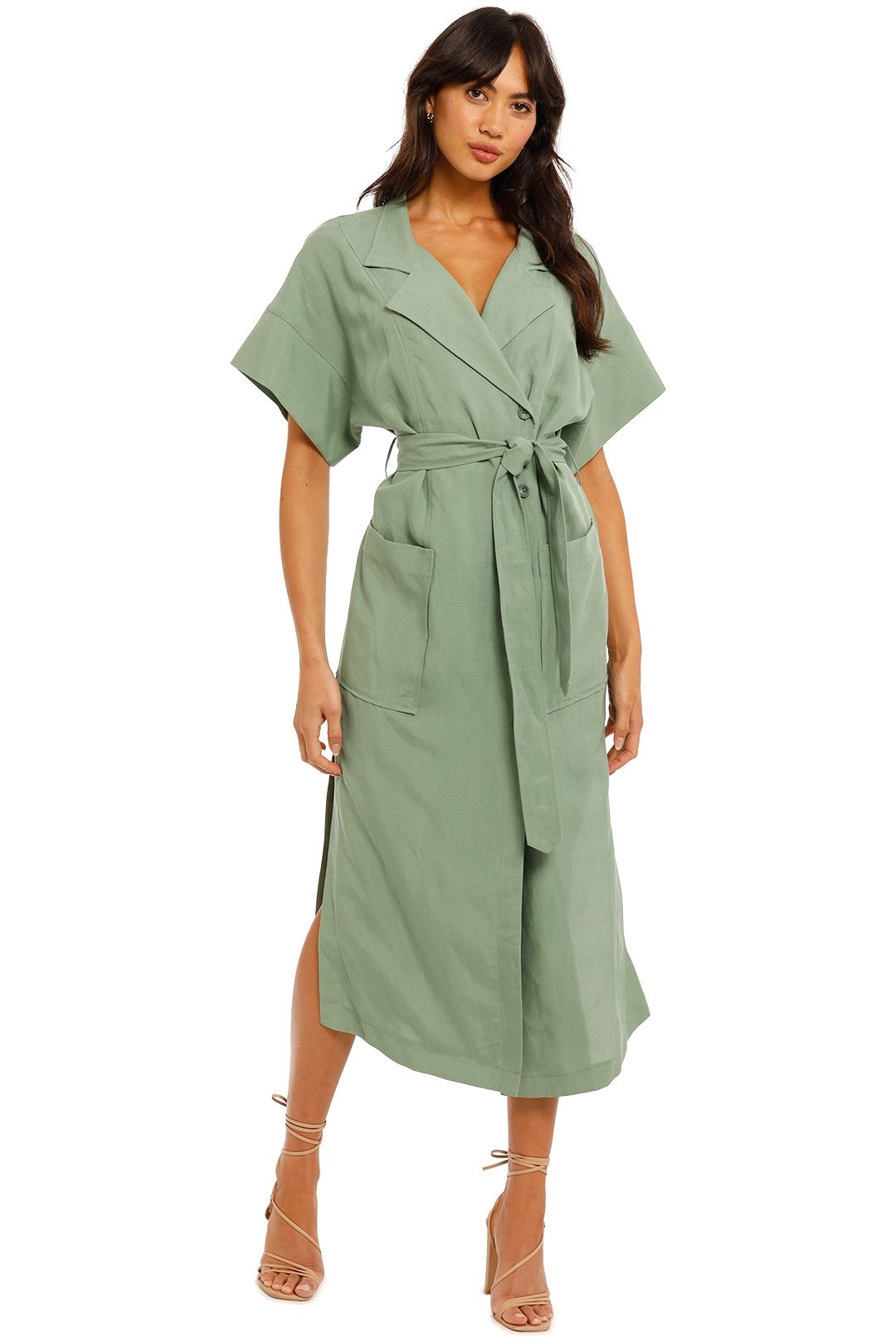 Image of Ginger and Smart - Lantern Wrap Dress - Mint