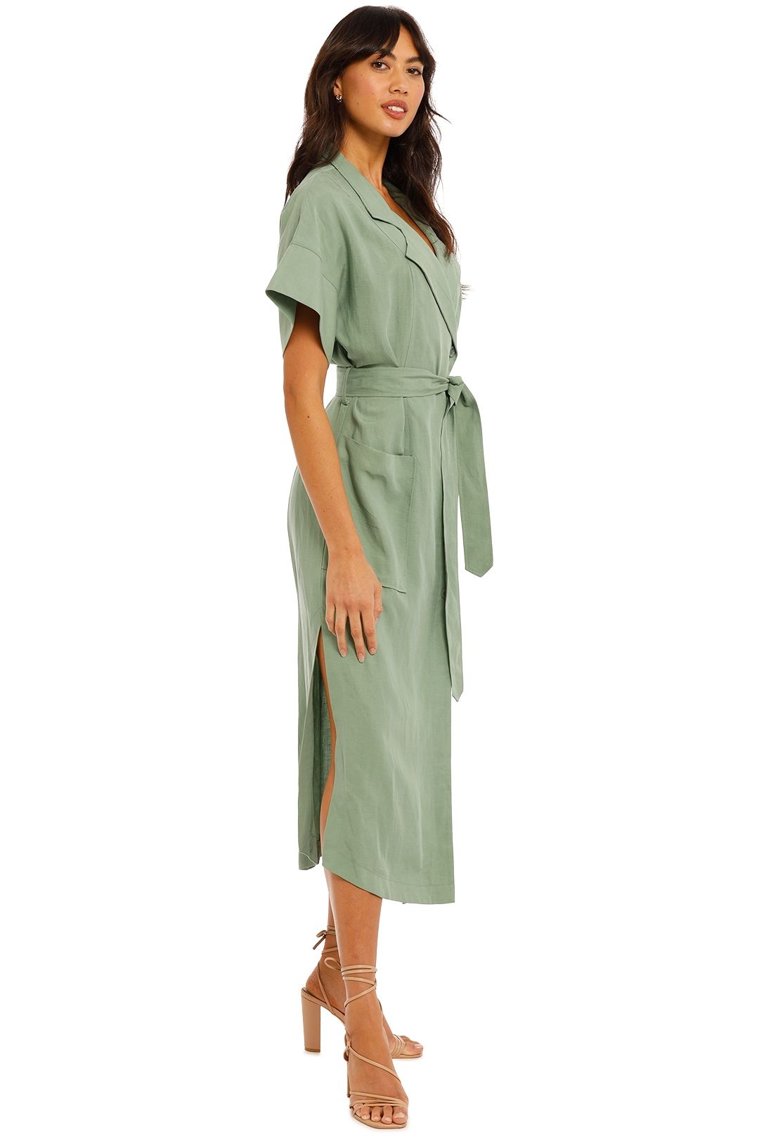 Ginger and Smart Lantern Wrap Dress Mint Green