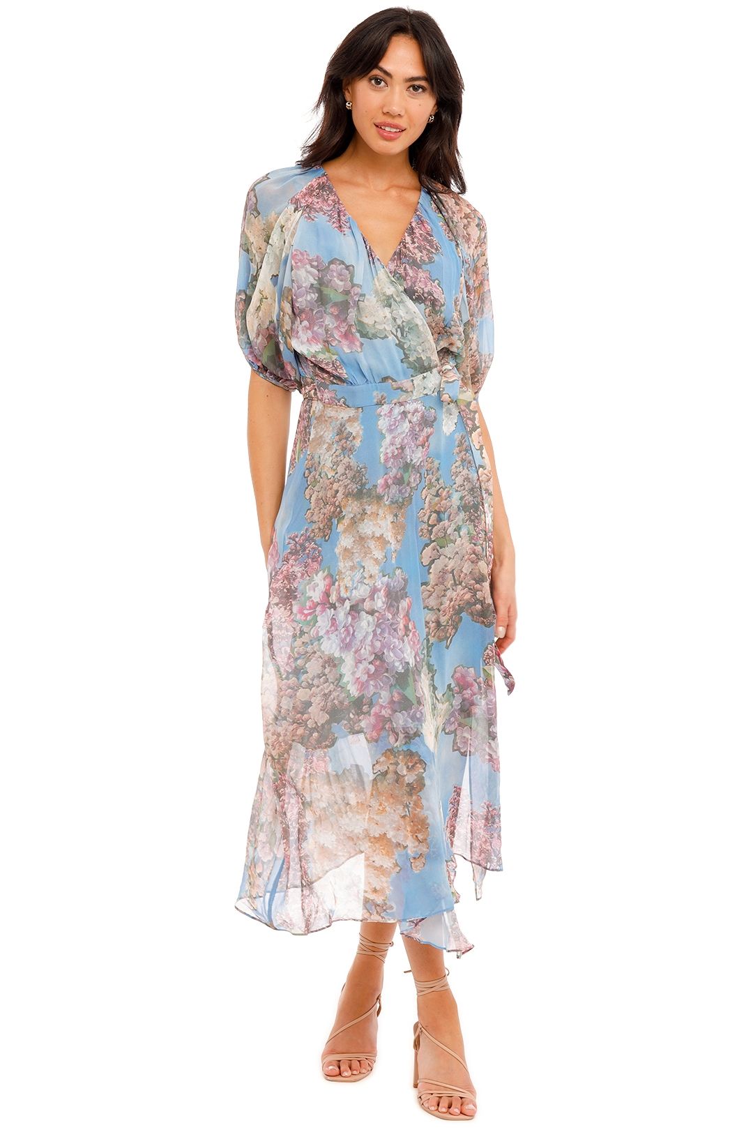 Ginger and Smart New Romantic Wrap Dress blue