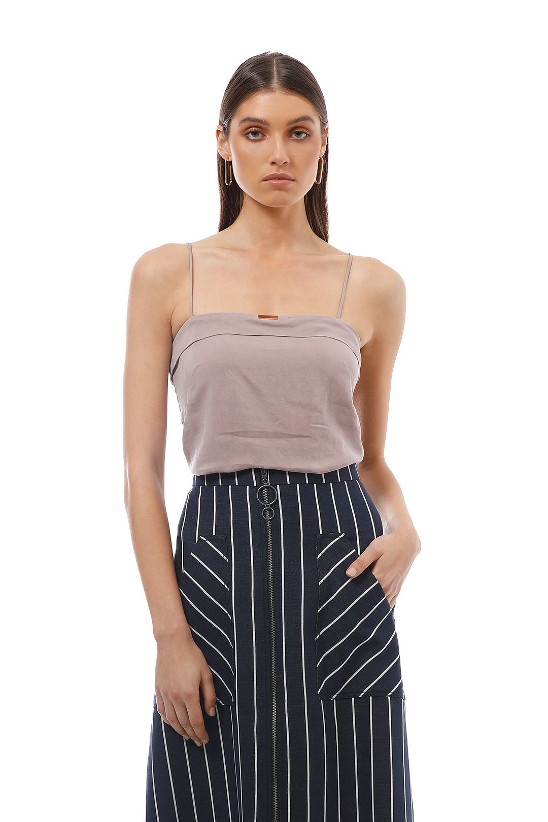 Ginger and Smart - The Entropy Cami - Dusty Pink - Front Crop