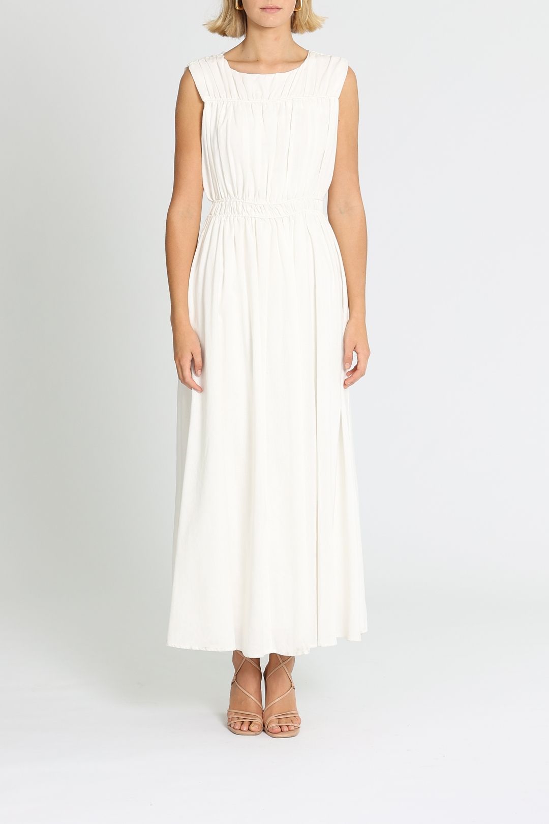 Girl and the Sun Willa Midi Dress White