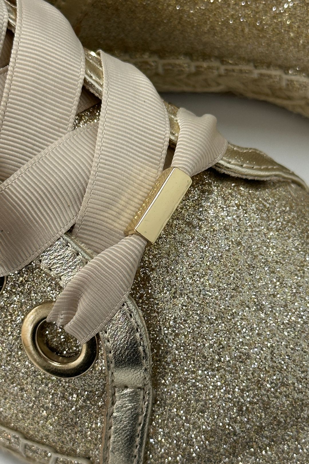 Mimco Gold Flare Lace-up Espadrille