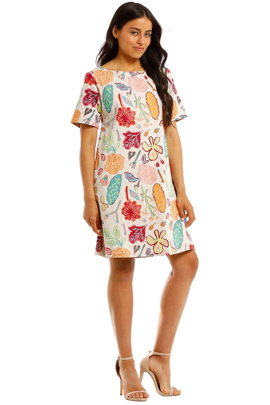 Gorman-Pitched-Petals-Tee-Dress-Multi-Print-Side