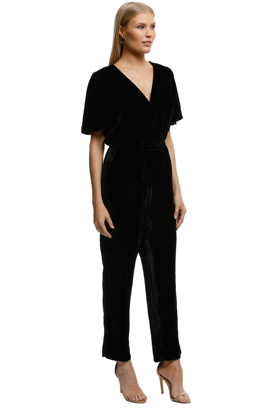 black velvet pantsuit