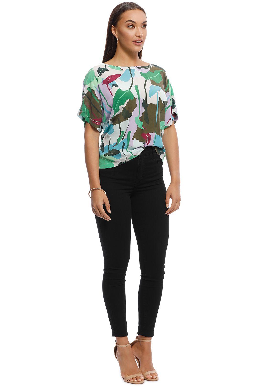 Gorman - Philodendron Silk Top - Multi - Side