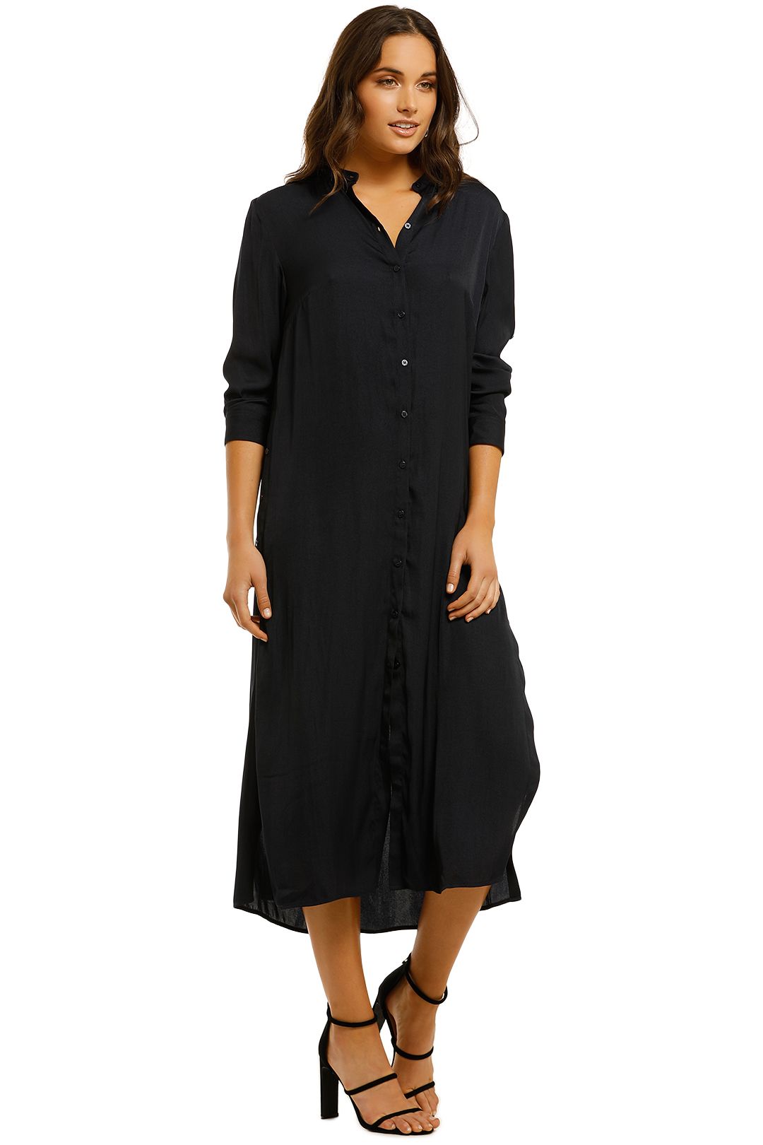 Grace-Willow-Ally-Shirt-Dress-Midnight-Side