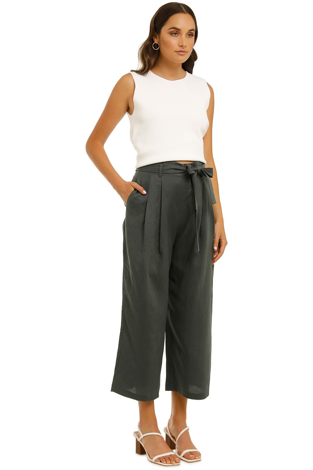 Waverley Pant in Thyme by Grace Willow for Hire | GlamCorner