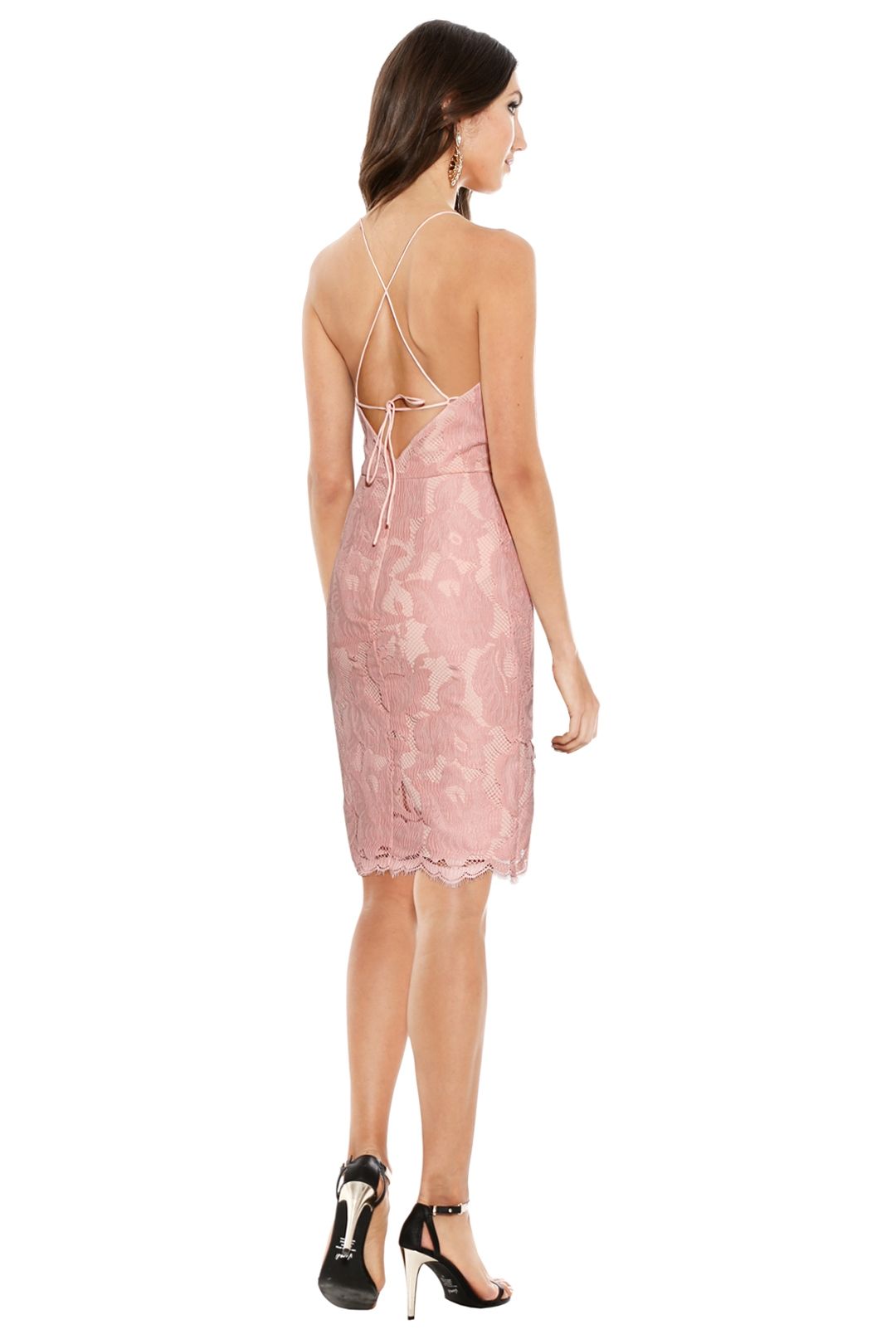 Grace and Hart - Allure Fitted Midi - Dusty Pink - Back