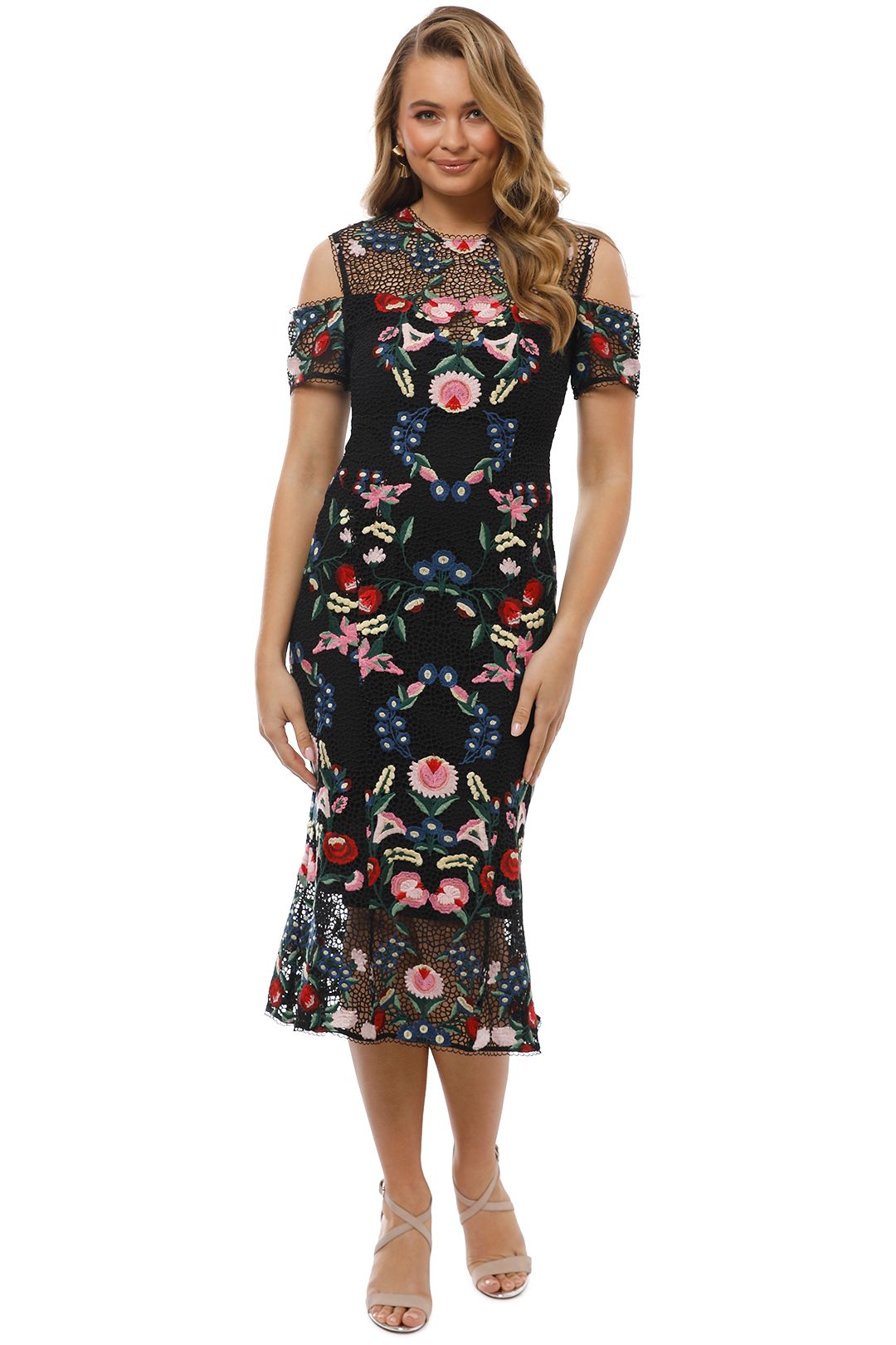 Grace and Hart - Cavalier Cold Shoulder Dress - Black - Front