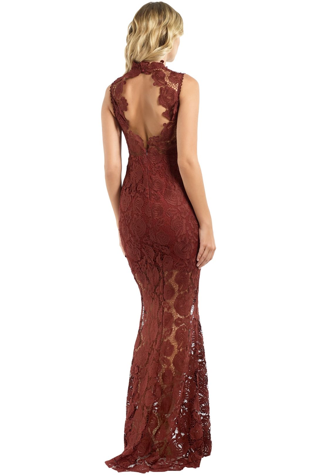 Grace and Hart - Espresso Gown - Red - Back