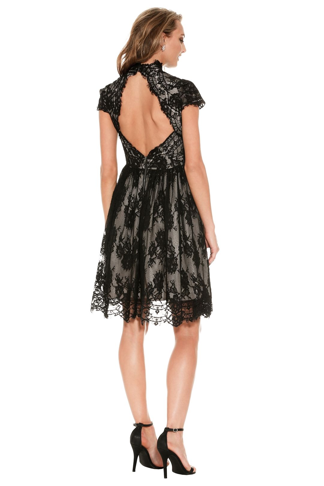 Grace and Hart - Lacy Shadow Dress - Black - Back