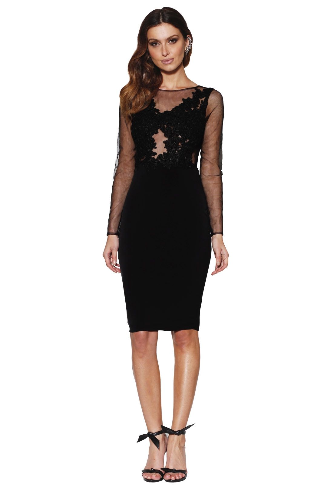 Grace and Hart - Starlet Fitted Dress - Black - Front