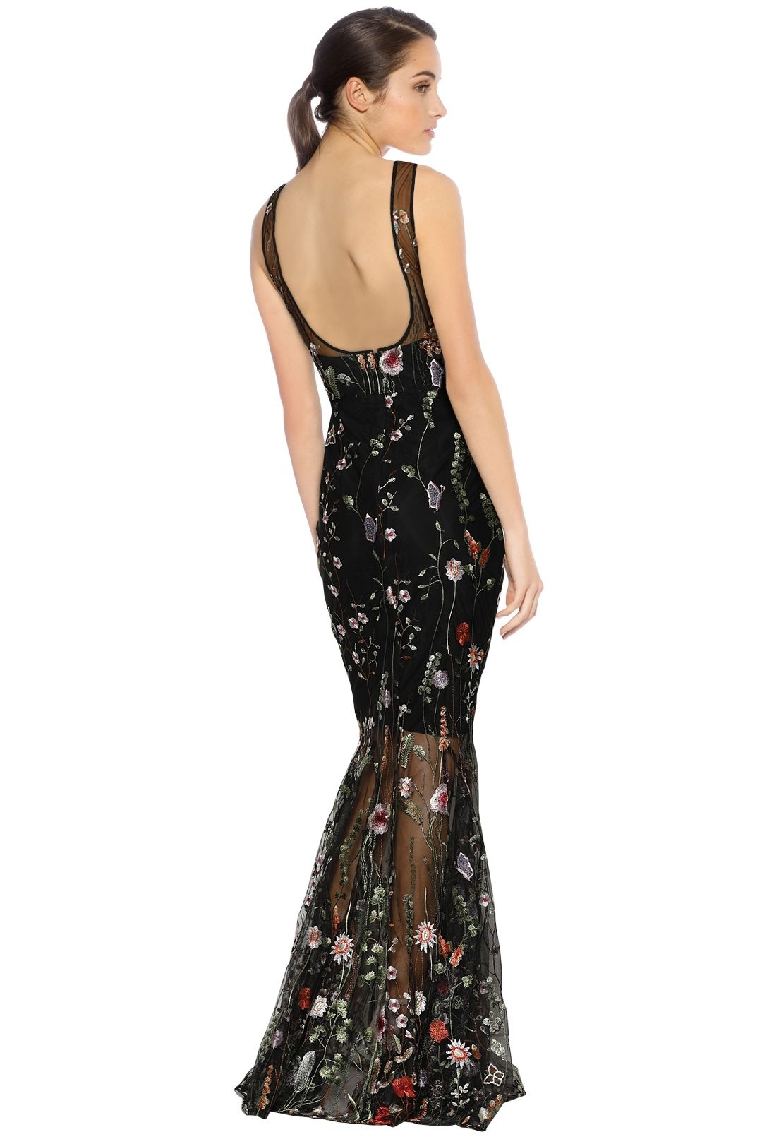 Grace and Hart - Wu You Fitted Gown - Fantasy Black - Back