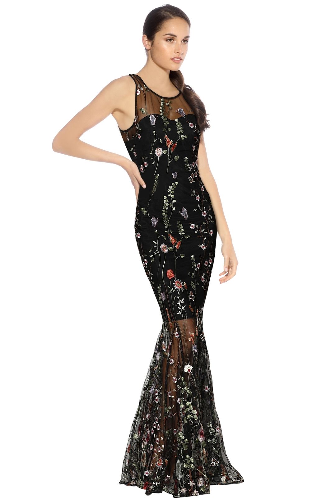 Grace and Hart - Wu You Fitted Gown - Fantasy Black - Side